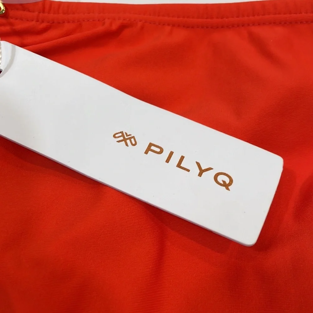 PILYQ Bikini Bottom Size L NWT Color Block Full Bottom